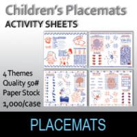 Children's Place Mats/Activity Sheets (1000 Per Box)